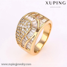 12698 Mode hochwertige 18k gold farbe neuesten design diamant ring